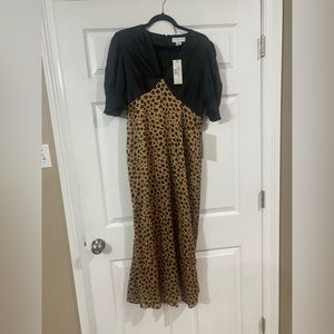 NWT Never Fully Dressed Black Cheetah Dress, size 10